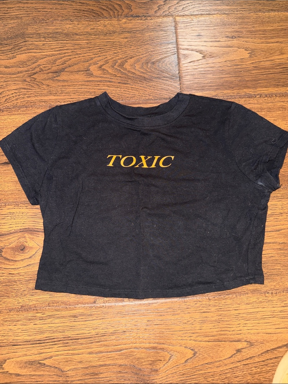Windsor Black Tee with Orange 'TOXIC' Graphic